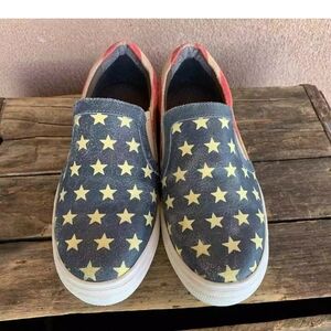 Roper American Beauty Sneakers- red, white and blue NEW